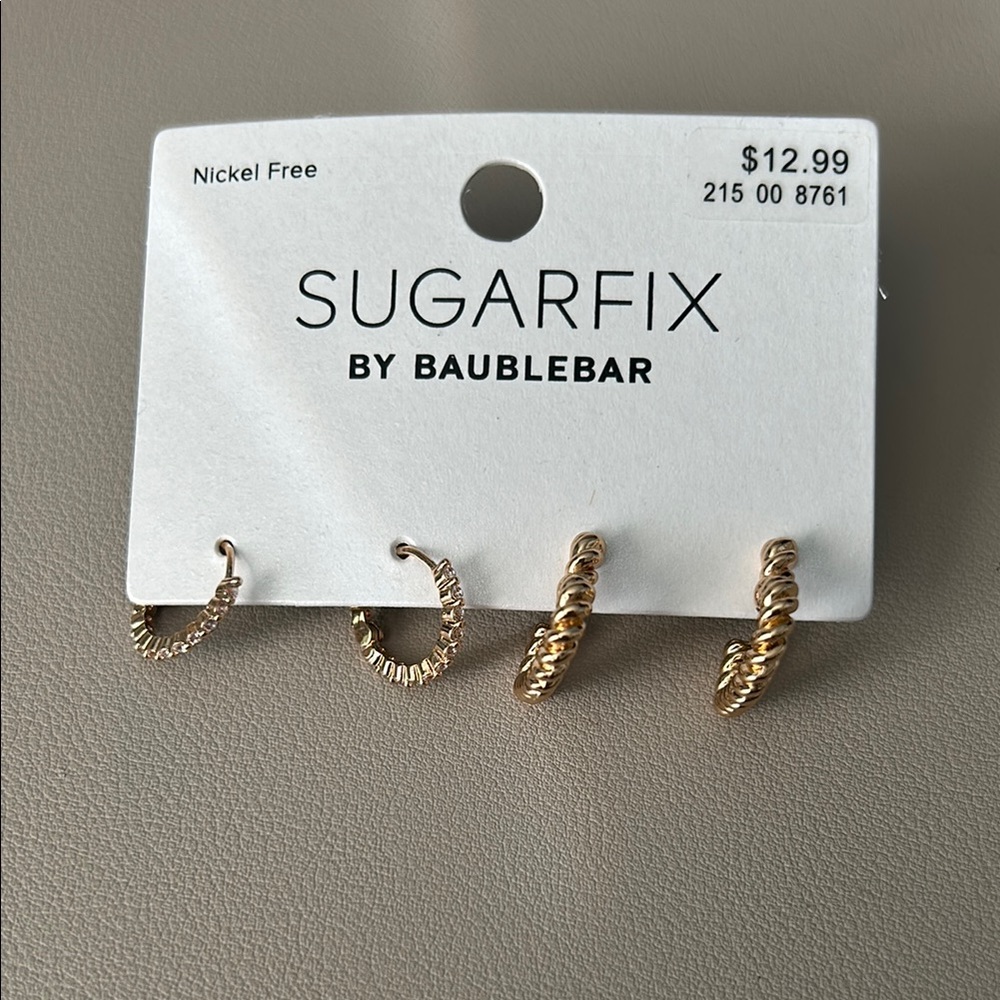 BaubleBar Gold Earrings‎ Set